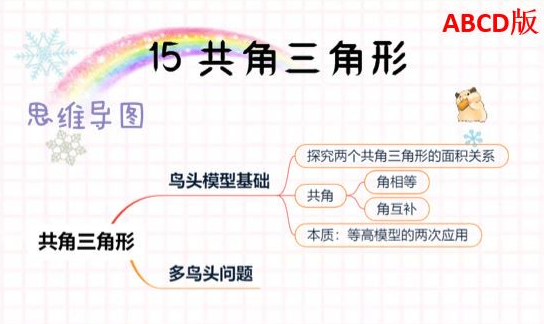 2020学而思五年级数学暑期培训班15讲共角三角形视频资源免费下载